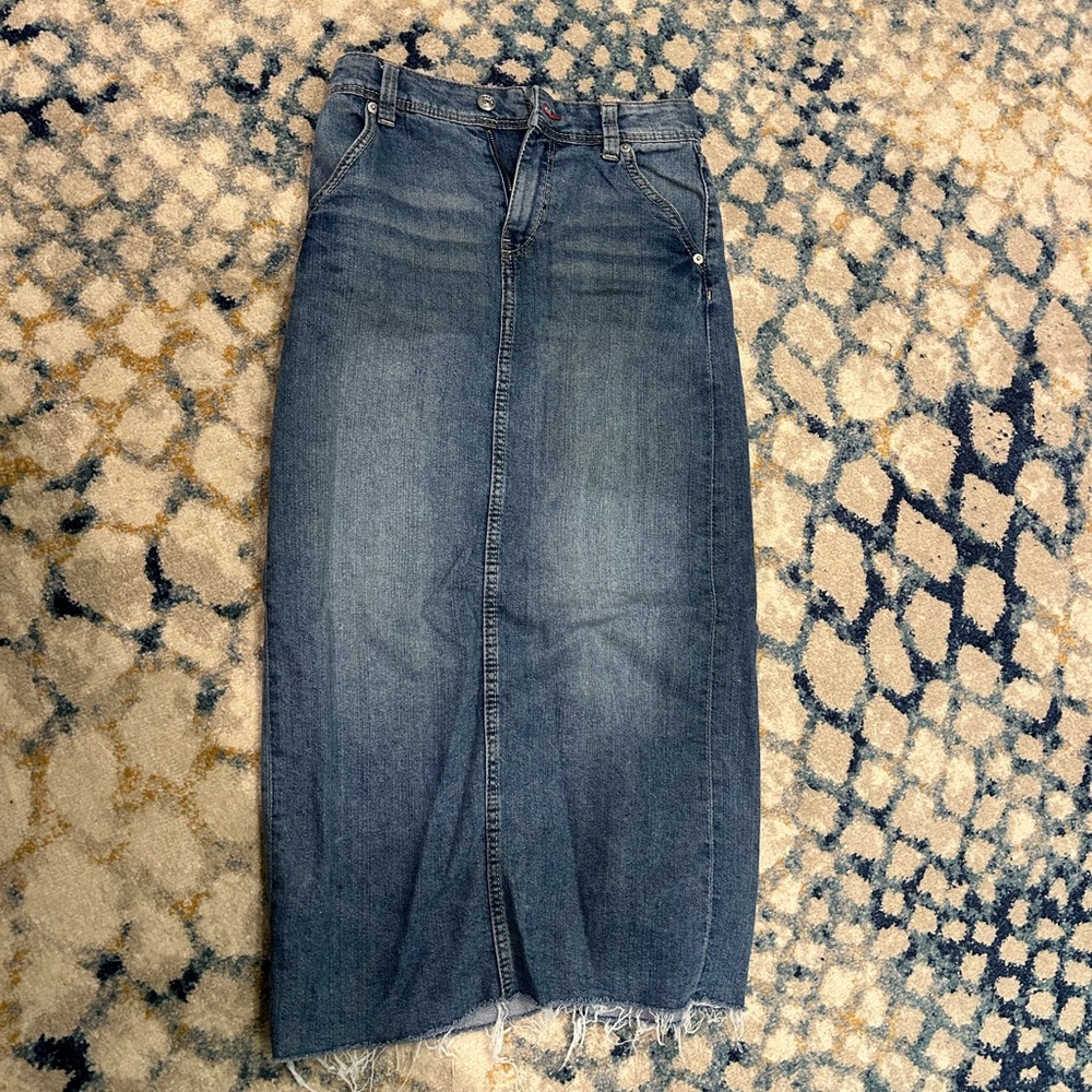 Denim Midi Skirt